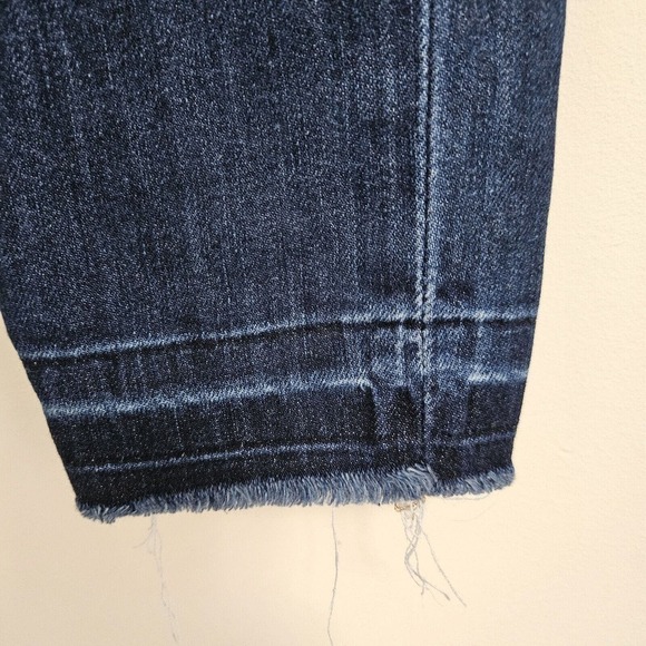 Joes Jeans Jamie Skinny Mid Rise Raw Hem Stretch Blue Jeans Size 25 28x28 - Picture 6 of 10